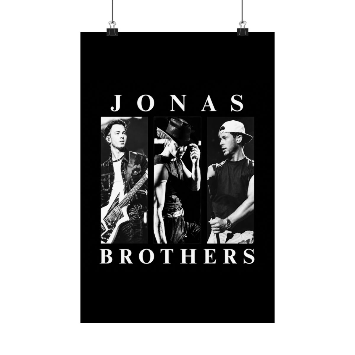 Jonas Brothers Black And White Trio Triptych - alternate angle 5, merchandise