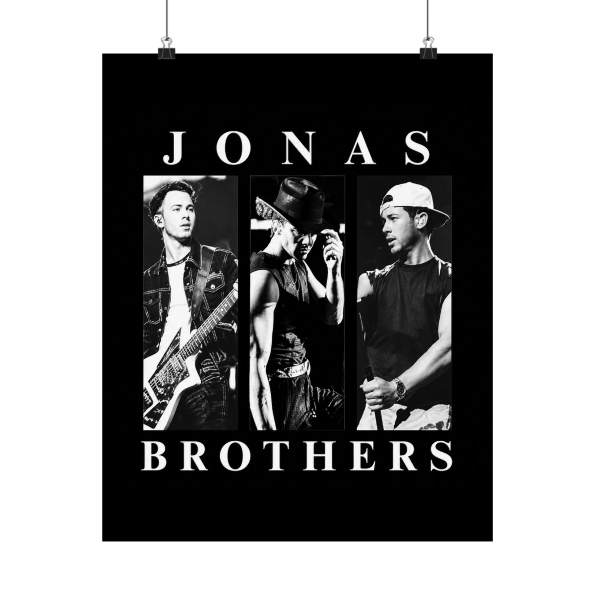 Jonas Brothers Black And White Trio Triptych - alternate angle 4, merchandise
