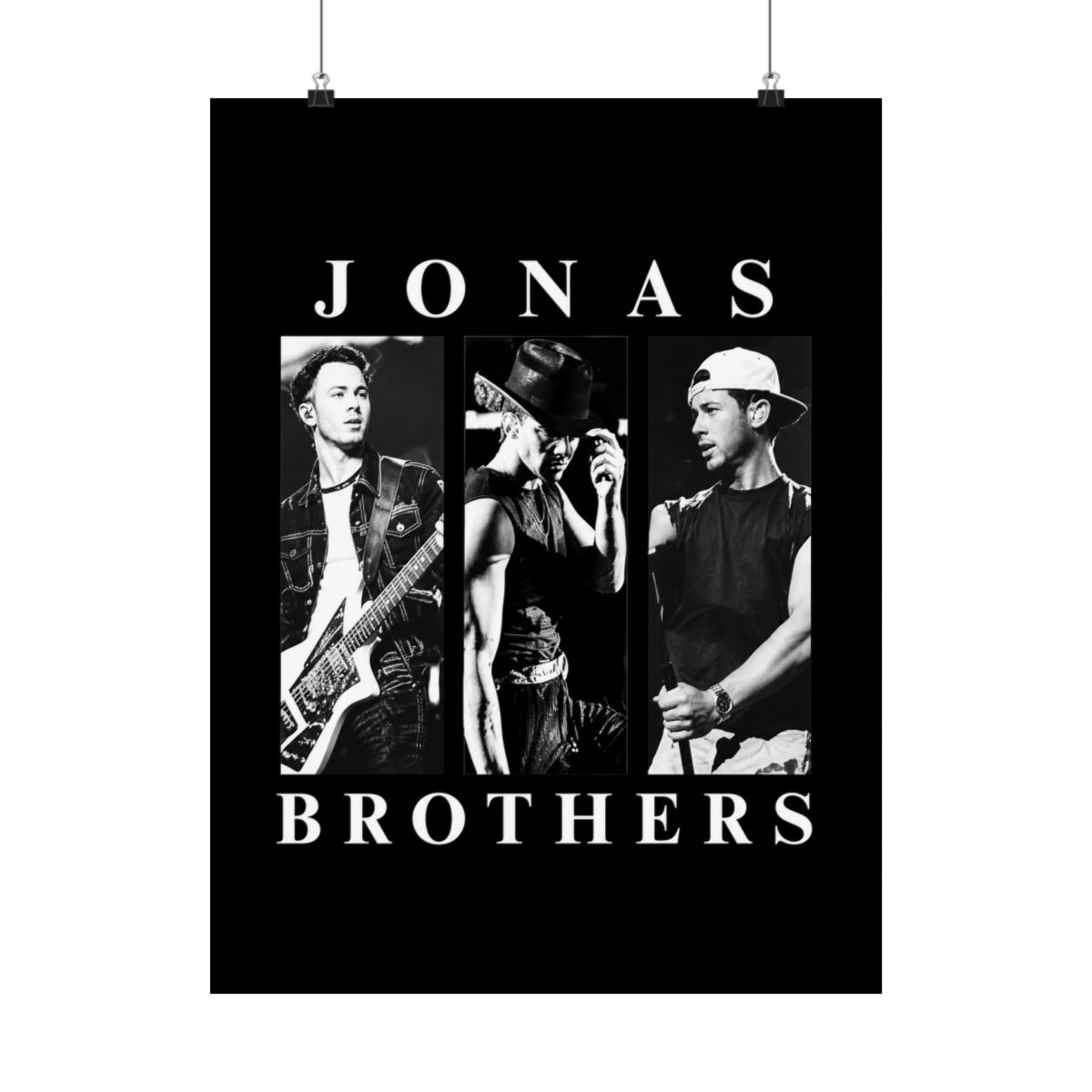 Jonas Brothers Black And White Trio Triptych - alternate angle 3, merchandise