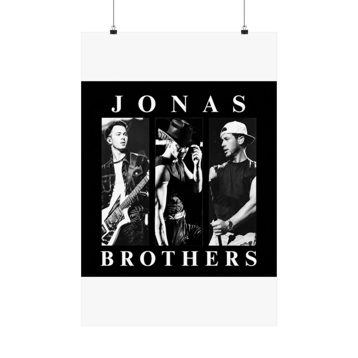 Jonas Brothers Black And White Trio Triptych - Official Creator merchandise