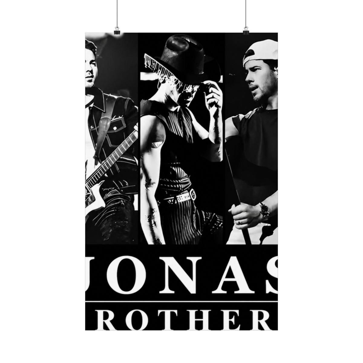 Jonas Brothers Black and White Concert Trio - Official Posters & Wall Art merchandise