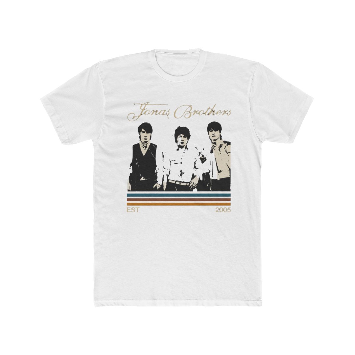 Jonas Brothers Retro Striped T Shirt - Official t-shirts merchandise