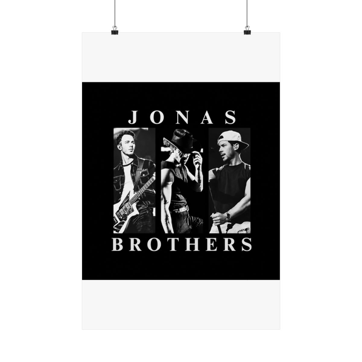 Jonas Brothers Black and White Concert Trio Poster - Official posters merchandise