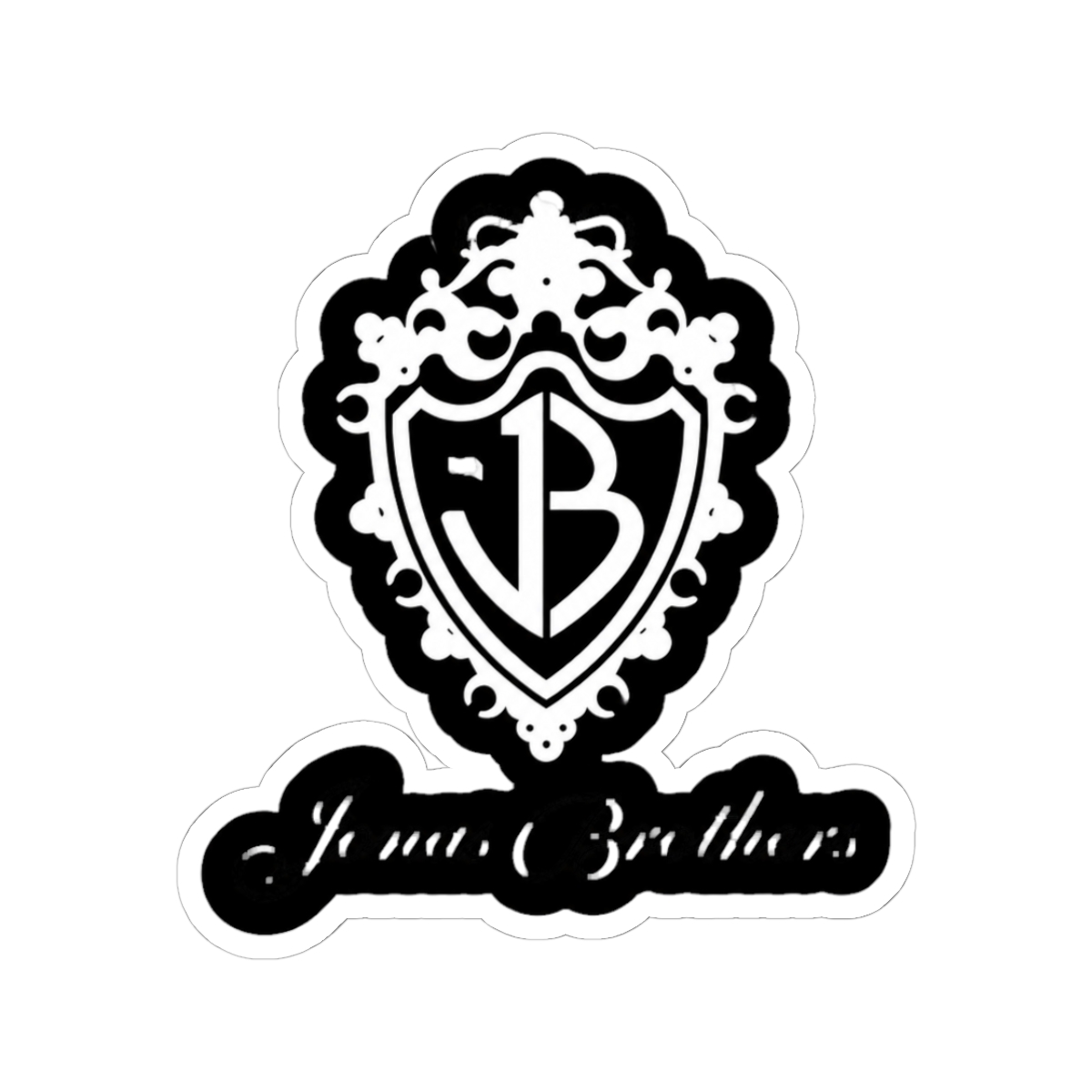 The Jonas Brothers White Logo Sticker - Official stickers merchandise