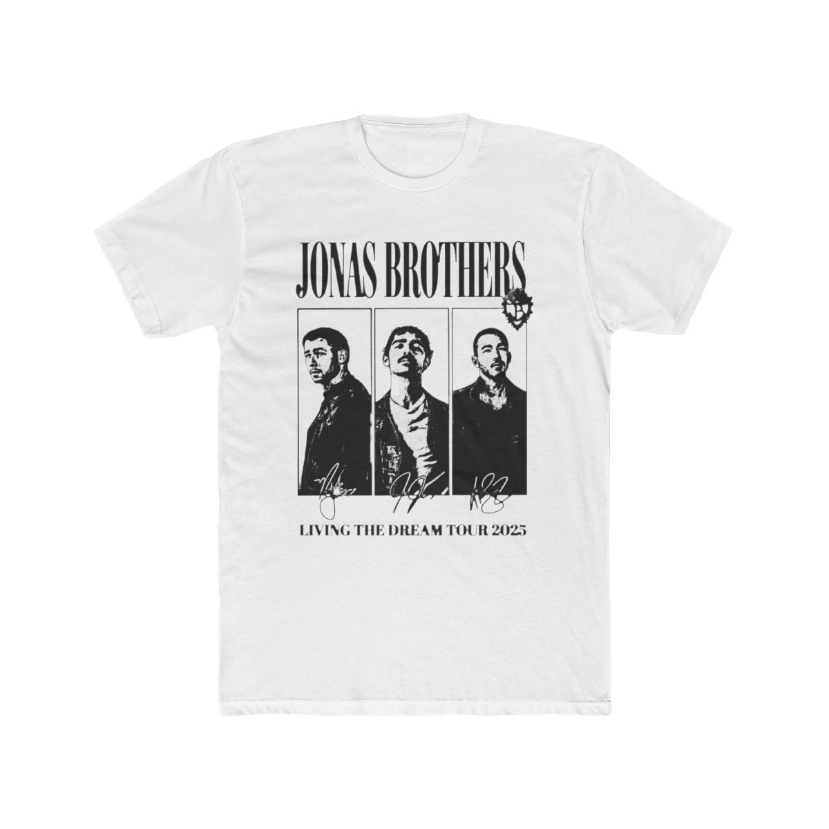 Retro Jonas Brothers Living The Dream Tour 2025 T Shirt - Official t-shirts merchandise