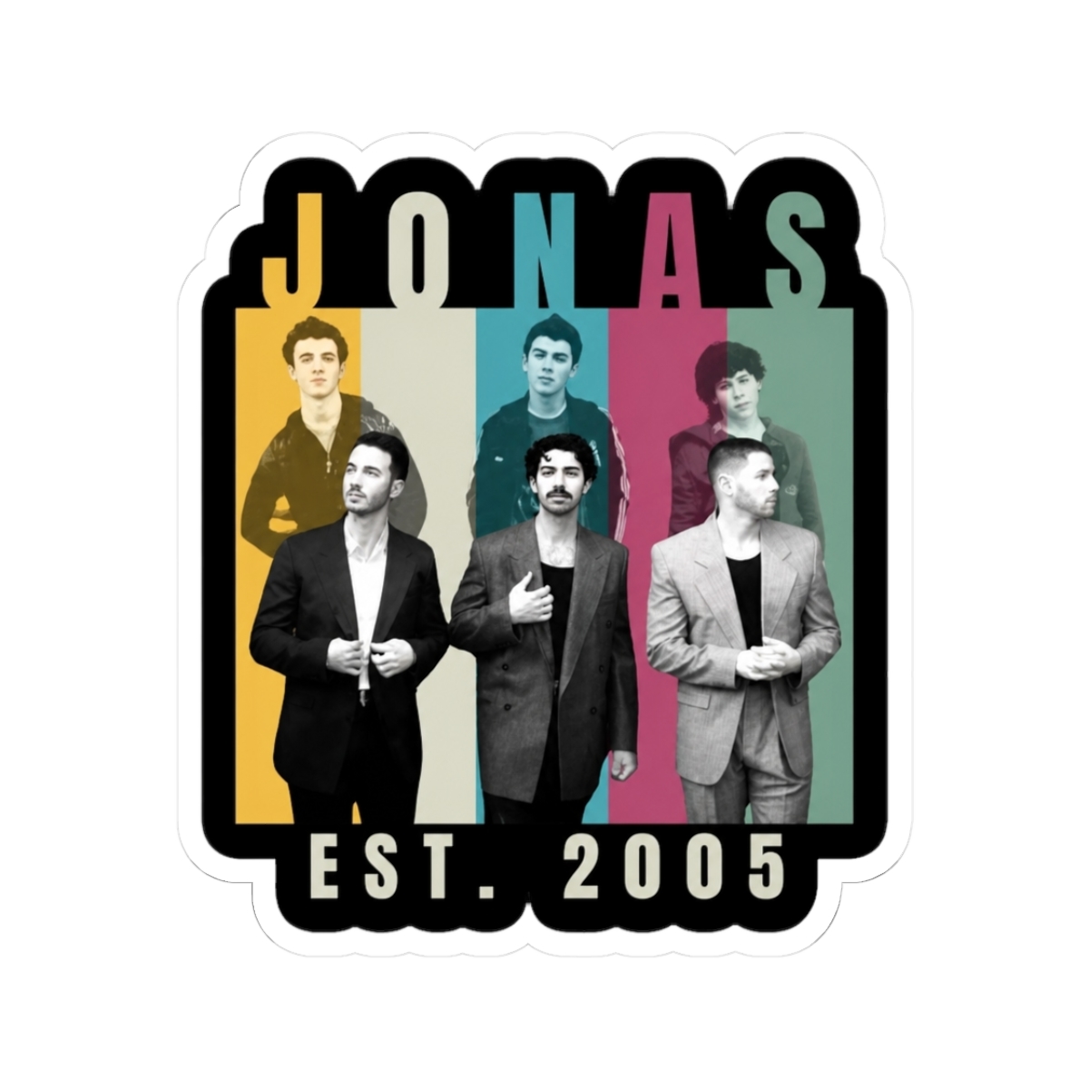 Jonas Brothers EST. 2005 20th Anniversary Tour Sticker - Official stickers merchandise