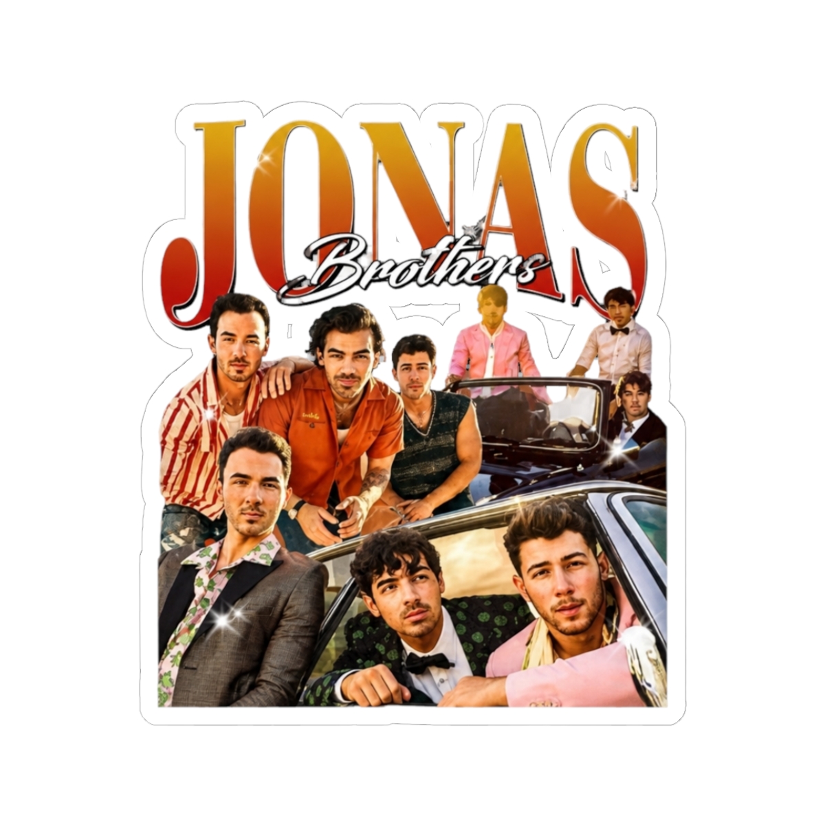 Jonas Brothers, Vintage 20th Anniversary Of Jonas Sticker - Official stickers merchandise