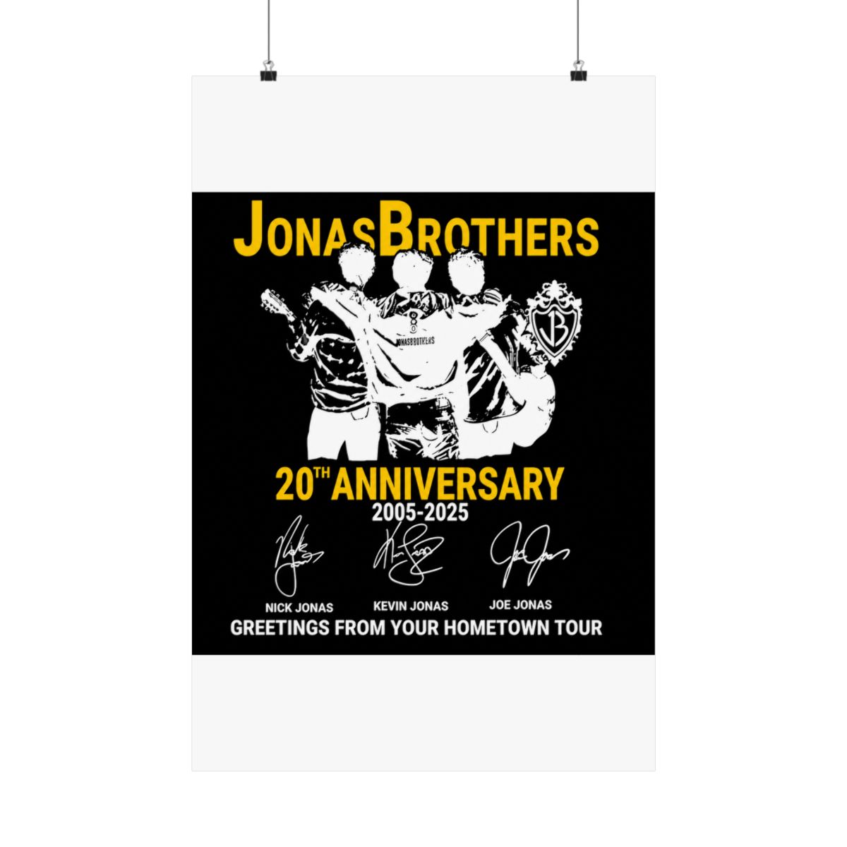 20th Anniversary Of Jonas Brothers Greetings from Your Hometown Tour Posters and Art - Official posters merchandise