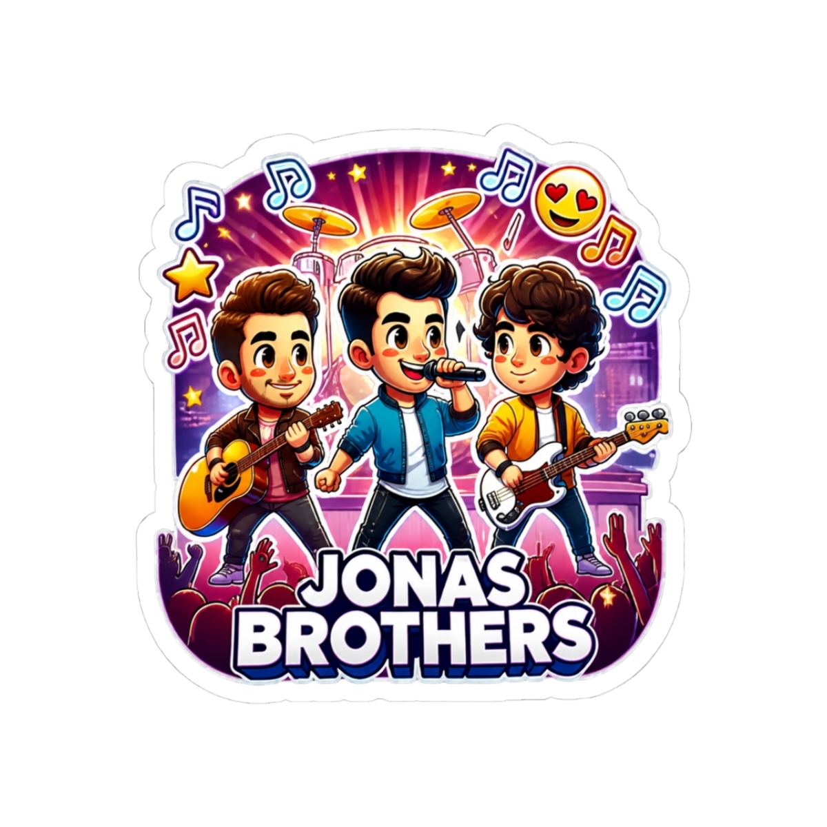 Jonas Brothers Cartoon Concert Sticker Ver.1 - Official stickers merchandise