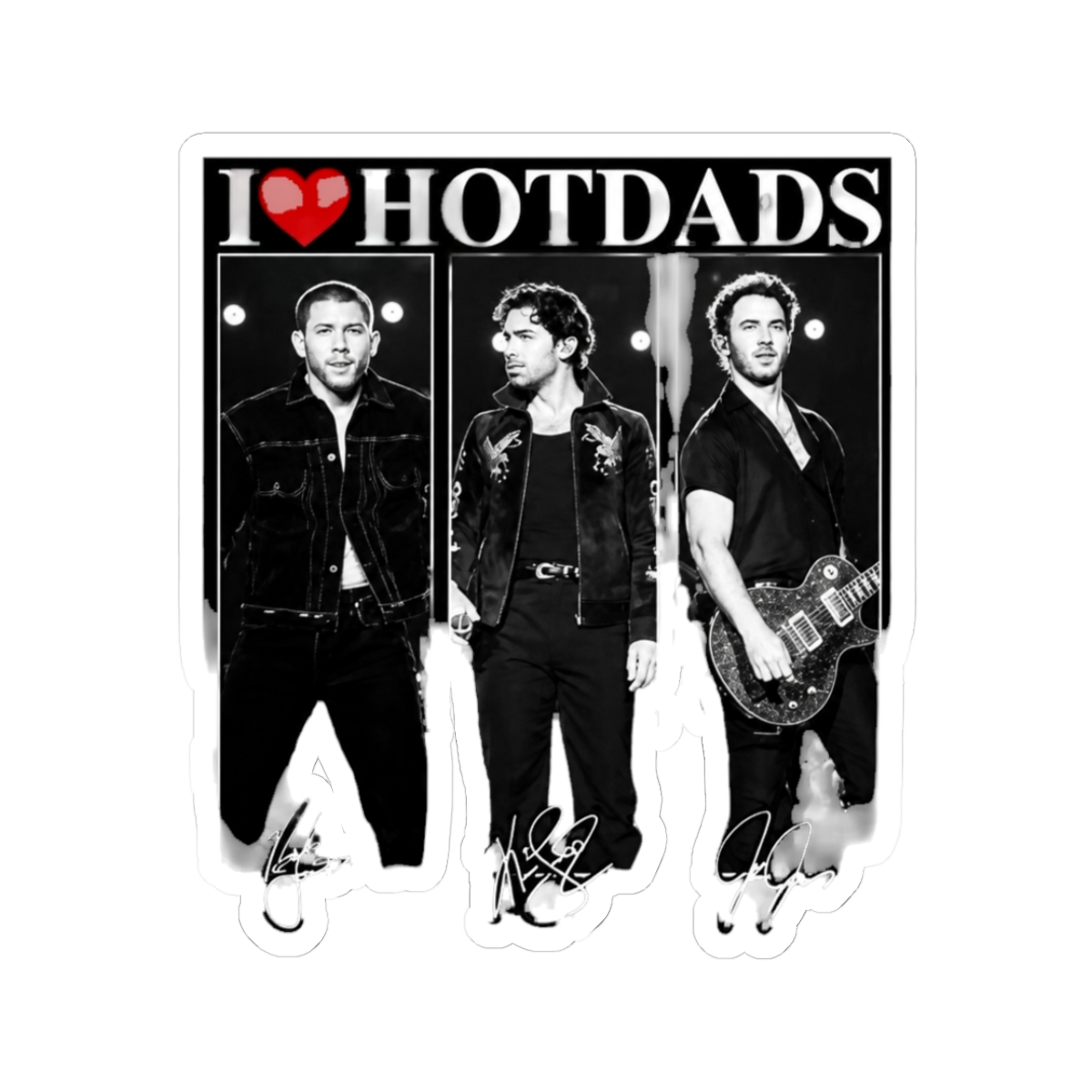 Jonas Brothers, I love Hotdads Sticker - Official stickers merchandise